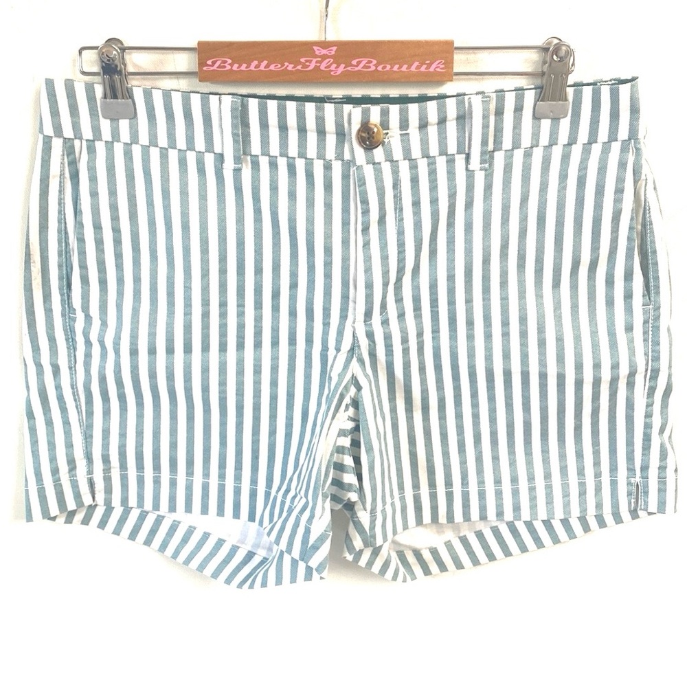Old Navy Green& White Striped Everyday‎ Short, Size 8, NWOT